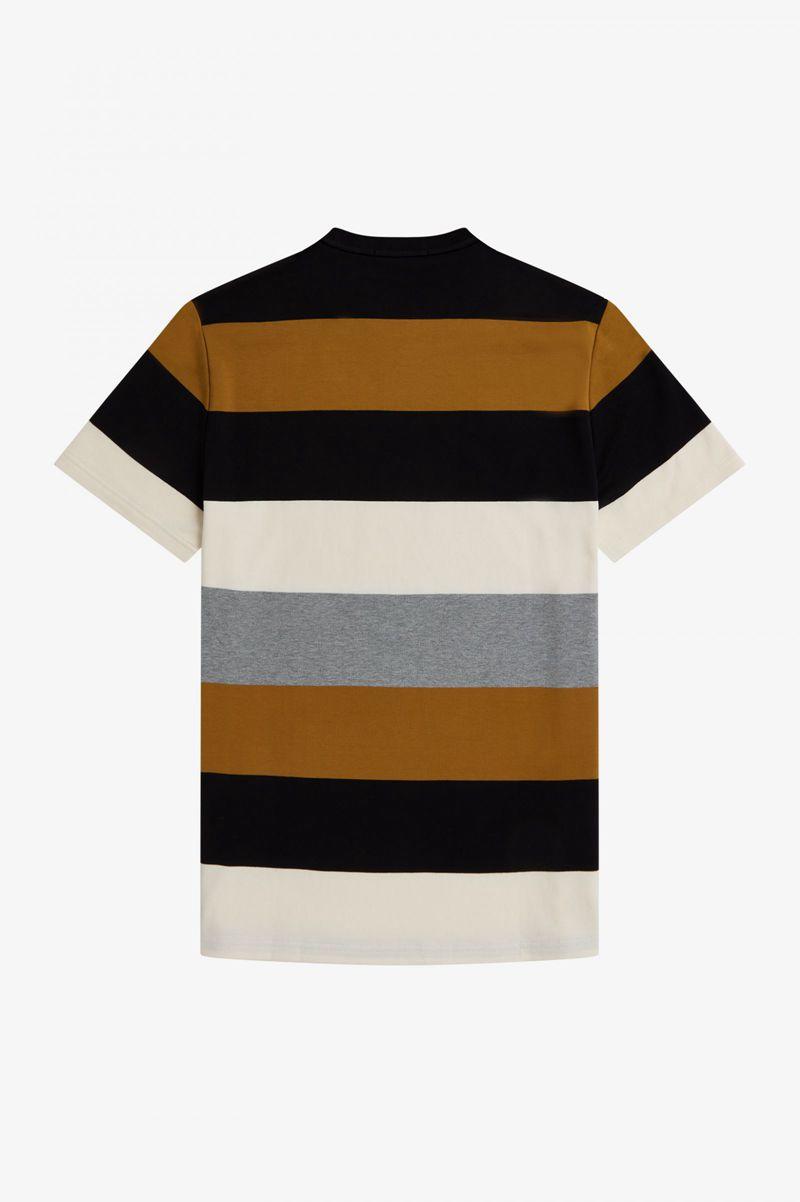 Camel Fred Perry Bold Stripe Men's T Shirts | PH 1634ZUTG